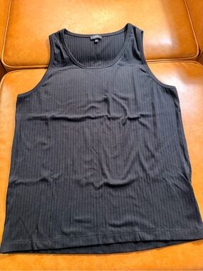 Express Men’s Black Ribbed Tank Top